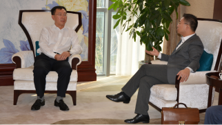 pp电子官方网站登录投资集团董事长肖厚忠在京接见宏大建设集团领导一行